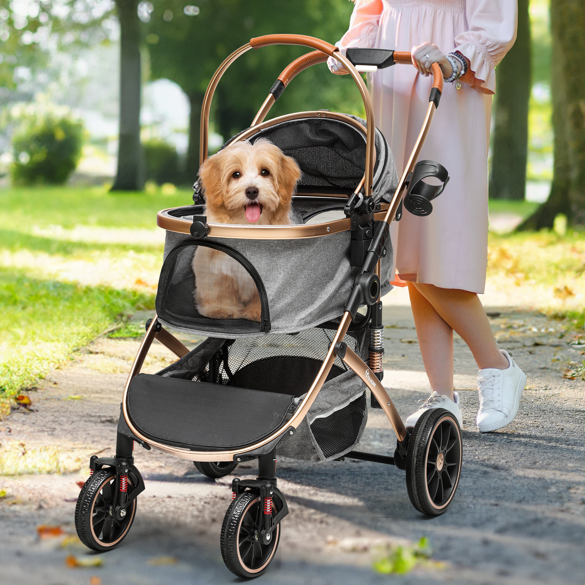 Designer dog stroller best sale